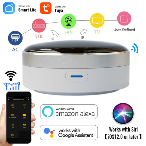 CUSAM télécommande intelligente universelle IR WiFi + Hub de contrôle à domicile infrarouge l'application Tuya fonctionne avec l'assistant Google Alexa Siri ► Photo 1/6