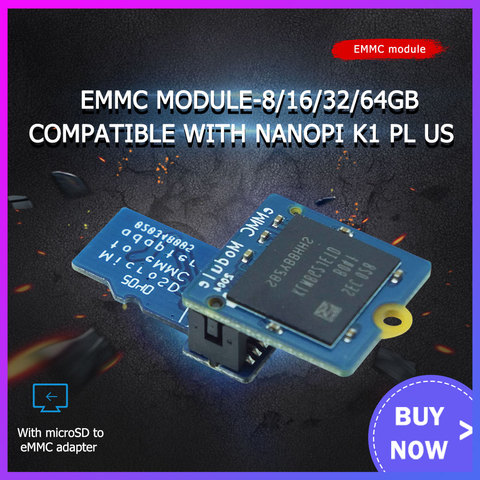 Module EMMC 8 go 16 go 32 go 64 go avec adaptateur eMMC micro-sd T2 ► Photo 1/6