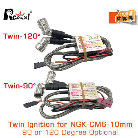 Rcexl double cylindres CDI allumages pour CM6 10MM 90 ou 120 degrés DLE111Compatible ► Photo 1/6