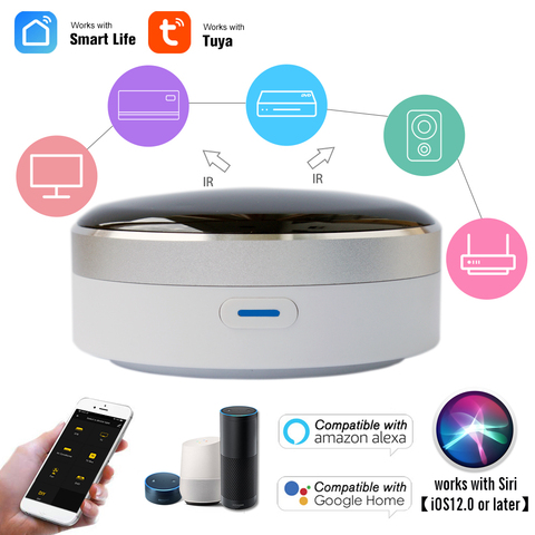 Vie intelligente télécommande intelligente universelle WIFI + commutateur IR automatisation climatiseur domestique TV Google Assistant Alexa Siri ► Photo 1/6