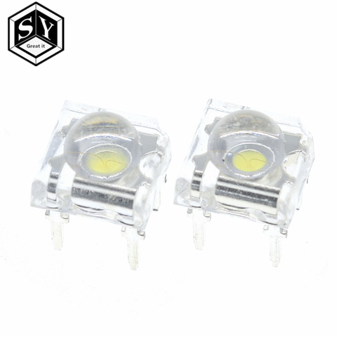 Diode électroluminescente F5 Piranha LED, blanc, rouge, vert, ambre, 5mm, 4 broches, luminosité, 10 pièces ► Photo 1/6