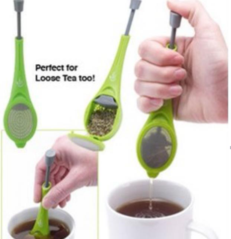 Infuseur à thé avec piston intégré, sachet de thé réutilisable à saveur Intense et saine, passoire à thé et café en plastique, mesure, agitateur et presse ► Photo 1/6