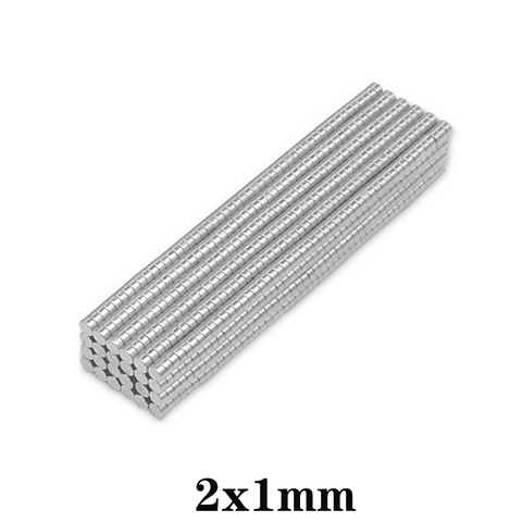 100 ~ 10000 pièces 2x1 petit aimant rond 2*1mm néodyme puissant magnétique 2x1mm Permanent NdFeB fort aimant 2*1 mini disque aimant ► Photo 1/6