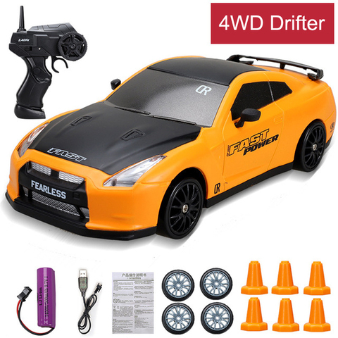 Puissant 4WD RC dérive voiture jouet 2.4G drifter rapide voiture de course télécommande GTR modèle AE86 F8 véhicule voiture jouets ► Photo 1/6