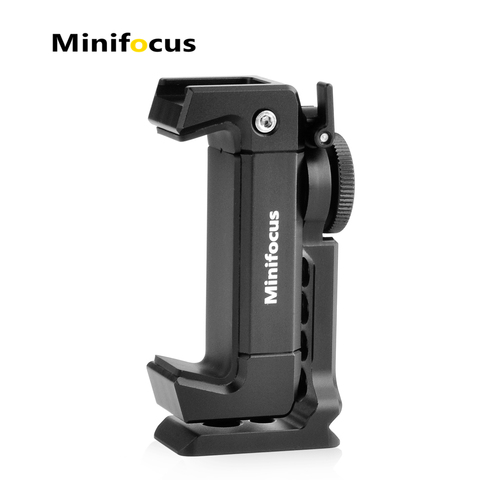 En métal de Support de Trépied De Téléphone avec Chaussure Froide 360 Rotation Smartphone Clip De Fixation Adaptateur Pince pour Téléphone Portable Vlog Vidéo Plate-Forme Pour Arca QR ► Photo 1/6