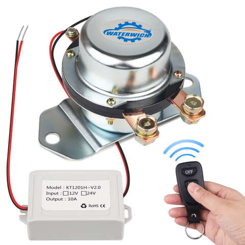 Télécommande sans fil 12V 24V isolateur de batterie de voiture, déconnecter la batterie de voiture, interrupteur de batterie de voiture, solénoïde électromagnétique avec gants ► Photo 1/6