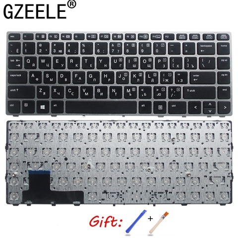 Clavier russe d'ordinateur portable pour HP EliteBook Folio, 9470M 9470 9480M 9480M 702843-001 RU, remplacement argent ► Photo 1/5