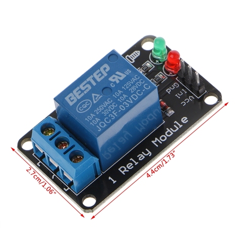 Déclencheur de bas niveau 3V un bouclier de carte d'interface de Module de relais de 1 canal pour le bras MCU Arduino de PIC AVR DSP ► Photo 1/6