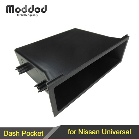 Kit de rangement de poche Radio simple Din pour Nissan, Installation et montage universel, Kit de garniture de tableau de bord, cadre Fascia ► Photo 1/2