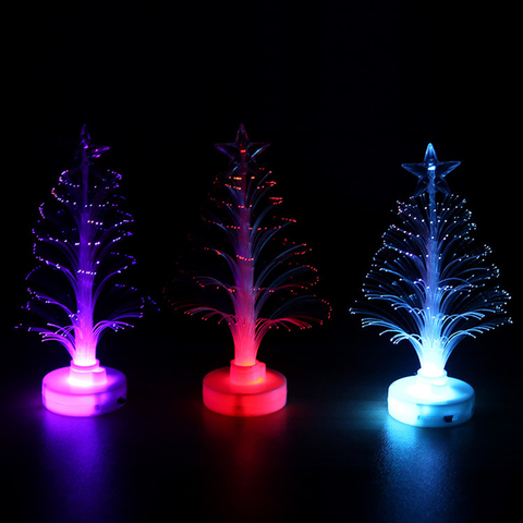 LED à changement de couleur lampe à fibres optiques arbre de noël étoile décoration veilleuse pour la maison mariage fête de noël vacances ► Photo 1/4