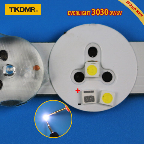 Kit électronique de rétro-éclairage de télévision led, 50 pièces, 1.2W 3030 3V 6V, pour la réparation de la télévision lcd, pack assorti, livraison gratuite ► Photo 1/5
