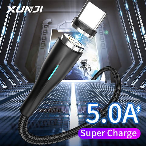 Câble magnétique 5A Micro USB/type-c pour recharge rapide et données, cordon de chargeur magnétique pour téléphone, compatible avec Xiaomi mi9, Huawei et iPhone ► Photo 1/6