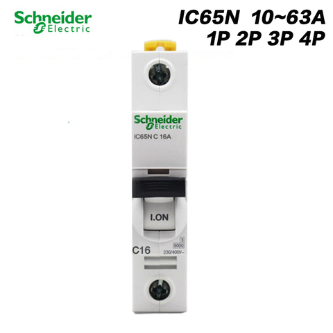 Schneider – disjoncteur électrique MCB toutes séries, interrupteur à Air Acti9 IC65N 1P AC 10A 16A 20A 25A 32A 40A 50A 63A 50/60HZ A9F18116 ► Photo 1/5