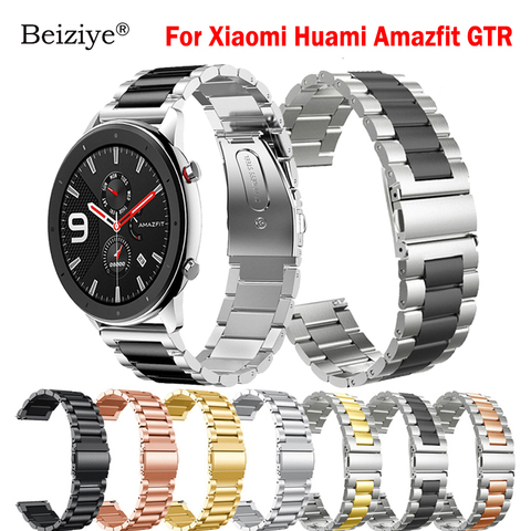 Bracelet en acier inoxydable en métal pour Xiaomi Huami Amazfit GTR 42mm 47mm Bracelet Bracelet pour Bracelet Huami Amazfit GTR ► Photo 1/6