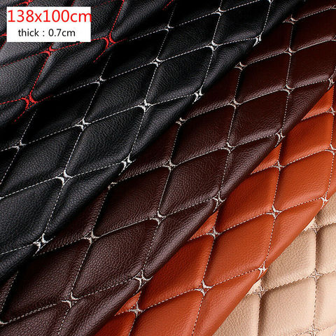 100*138cm tissu en cuir artificiel pour meubles d'ameublement tapis de sol de voiture fond mur porte coulissante décor Faux cuir ► Photo 1/6