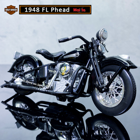 Maisto NOUVEAU 1:18 HARLEY-DAVIDSON 1948 FL Phead En Alliage Moulé Sous Pression Modèle De Moto Réalisable Jouet Pour Enfants Cadeaux Jouet Collection ► Photo 1/6