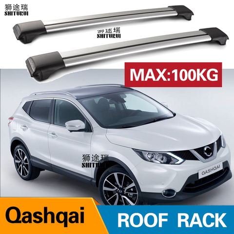 SHITURUI – barres de toit en alliage d'aluminium pour NISSAN Qashqai 2014 – 2022 SUV, 2 pièces, barres latérales croisées, porte-bagages ► Photo 1/5