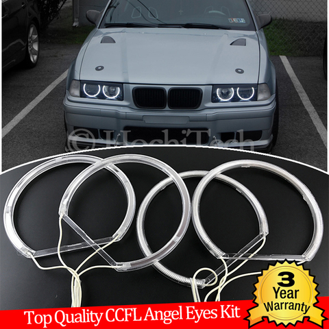 Kit yeux d'ange CCFL de haute qualité anneau Halo blanc chaud pour BMW E36 série 3 avec phares Euro 1992-1998 œil de démon ► Photo 1/6