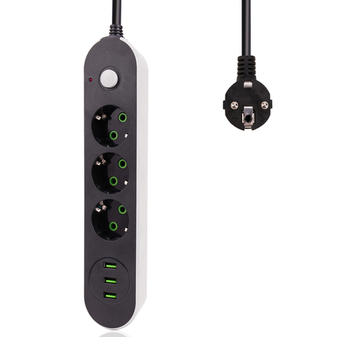 Adaptateur de voyage USB intelligent 2 rondes, prise d'alimentation, câble d'extension, cuisine, ue 5M, chargeur universel ► Photo 1/6