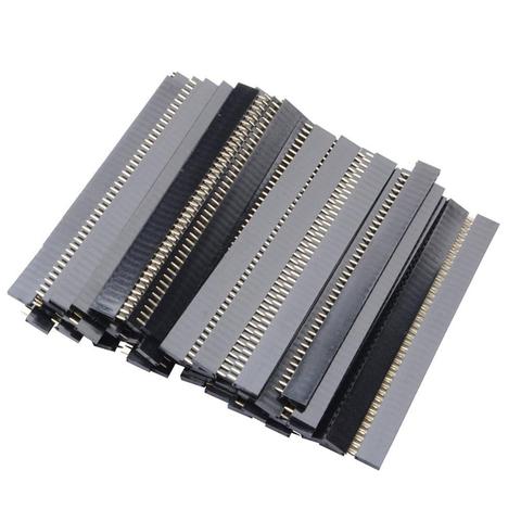 100 pièces 1X40 BROCHES Simple Rangée Femelle Droit D'en-Tête de PIN 2.54MM Bande Connecteur 1x40 40p 40PIN 40 BROCHES POUR PCB arduino ► Photo 1/6