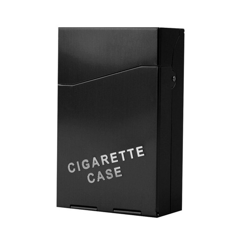 OUTAD 4 couleurs étui Portable pour Cigarette boîtier en métal aluminium 20 pièces cigare Cigarette porte-tabac mallette de rangement boîte de poche ► Photo 1/6