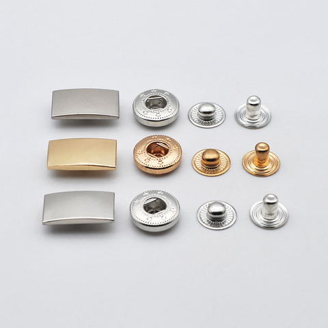 Boutons en alliage de Zinc 20mm | Clous pointus à pression, attaches à bouton-pression, couture cuir, sacs pour vêtements, bricolage, 10 pièces ► Photo 1/6