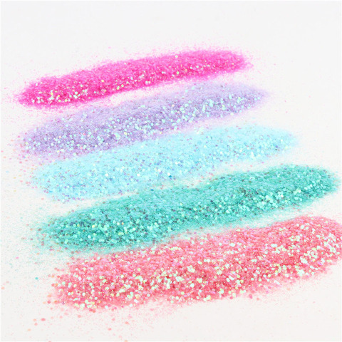 Poudre à paillettes pour Nail Art 50g/10ml, couleur arc-en-ciel, Gel de polissage, flocons de Chrome, Pigment en poudre, décoration de manucure ► Photo 1/6