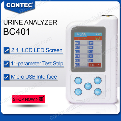 CONTEC-analyseur d'urine numérique portatif BC401, avec 100 pièces de bandes de Test, testeur d'urine, USA ► Photo 1/4