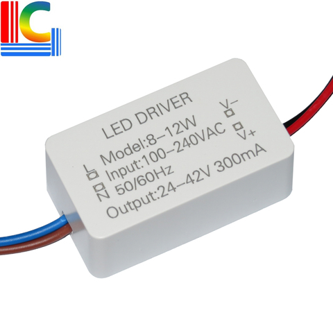 Adaptateur de pilote LED, 8W 9W 10W 11W 12W 24V- 40V 300mA, alimentation 85-265V AC-DC, transformateur d'éclairage, Downlight LED 8-12*1W ► Photo 1/6