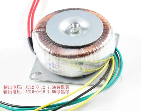 Transformateur toroïdal en cuivre pur magnétique à faible fuite 15VA 15V--0--15V 12V--0--12V pour préamplificateur ► Photo 1/2