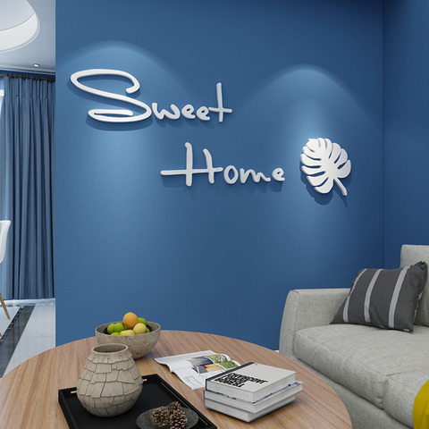 Autocollants muraux modernes et minimalistes en 3d stéréo de Style maison doux, pour aménagement créatif et chaleureux pour chambre à coucher, pour salon ► Photo 1/6