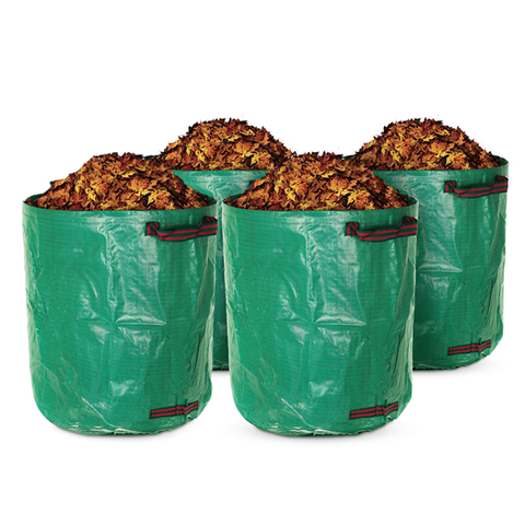 Sac de déchets de jardin robuste de grande capacité 272L/300L/500L, sac de déchets de jardin Durable et étanche en PP, conteneur de stockage de feuilles, de mauvaises herbes ► Photo 1/6