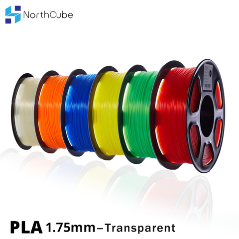 Filament PLA pour imprimante 3D, matériau plastique Transparent, rouge, bleu, vert, tolérance +/-1.75mm, 0.02mm, 1KG ► Photo 1/6