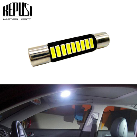 Ampoule lumineuse Super lumineuse LED 4014, pour voiture Auto, 31mm 28mm 29mm, C5W intérieur, miroir de vanité, pare-soleil, lumière blanche, DC 12V, 1 pièce ► Photo 1/6