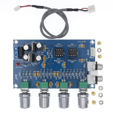 Plaque de réglage Audio de préamplificateur NE5532, Double AC12V HIFI, préamplificateur, contrôle du Volume et de la tonalité ► Photo 1/4