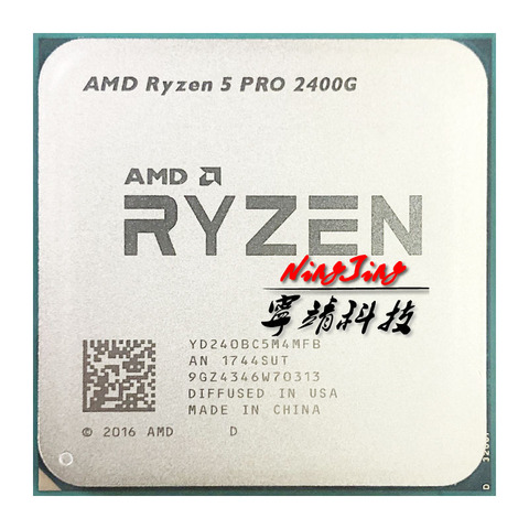 AMD Ryzen 5 PRO 2400G R5 PRO 2400G R5 2400G 3.6 GHz, processeur Quad-Core 8-Thread 65W, prise AM4 ► Photo 1/1