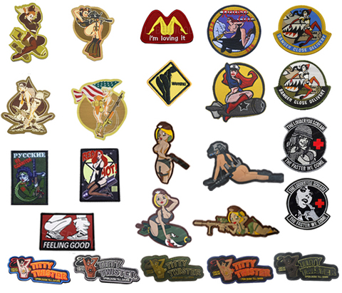 Bombe femme Sexy PINUP fille Patch drôle motard Punk tactique militaire Combat armé pistolet fille infirmière emblème appliques Badges patchs ► Photo 1/6