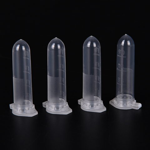 Tube de centrifugeuse 2ml, 100 pièces, flacon en plastique transparent contenant bouchon à pression ► Photo 1/6