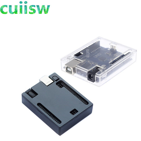 Boîtier en plastique ABS noir boîtier Transparent pour Arduino UNO R3 ► Photo 1/6