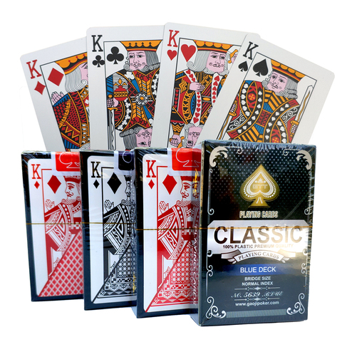 Cartes de jeu étanches pour adultes 58x88mm, nouveau modèle 100% PVC, cartes de Poker ► Photo 1/6