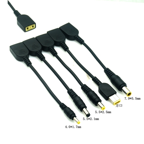 Prise USB carrée cc femelle à 7.9x5.5mm 4.0 adaptateur secteur mâle convertisseur connecteur câble cordon pour Lenovo Thinkpad chargeur adaptateur ► Photo 1/5