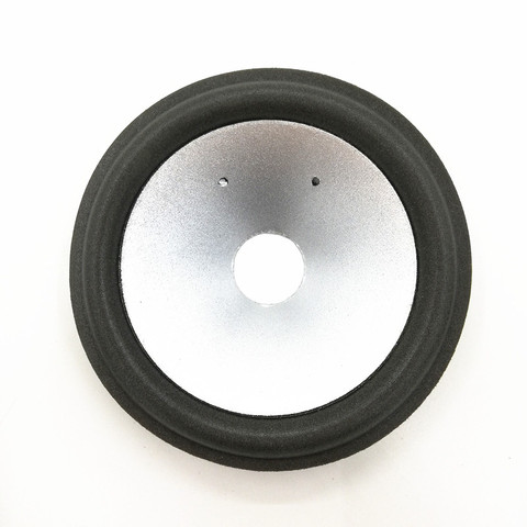 Haut-parleur Coaxial de 4 pouces, 2 pièces, cône d'injection de papier de revêtement argent, noyau de 20mm, mousse latérale, cônes de papier subwoofer, accessoires de réparation DIY ► Photo 1/6