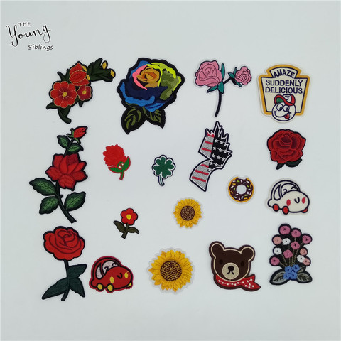 Broderie Applique fleurs, badge à bande, couture adhésif fondant à chaud, fer bricolage sur Patch, accessoires pour vêtements pour enfants, nouvel arrivage ► Photo 1/5