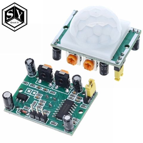 Support acrylique HC-SR501, 1 pièce, Module de détecteur de mouvement infrarouge pyroélectrique IR pour Arduino, Kit de bricolage HC-SR501 ► Photo 1/6