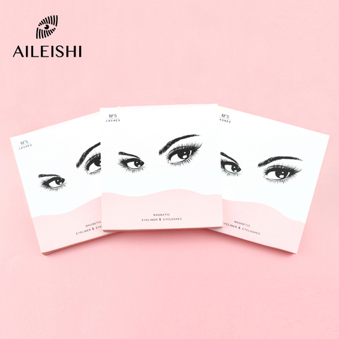 AILEISHI-ensemble de faux cils bigoudis magnétiques, Eyeliner magnétique, 5 cils longs, naturels ► Photo 1/6