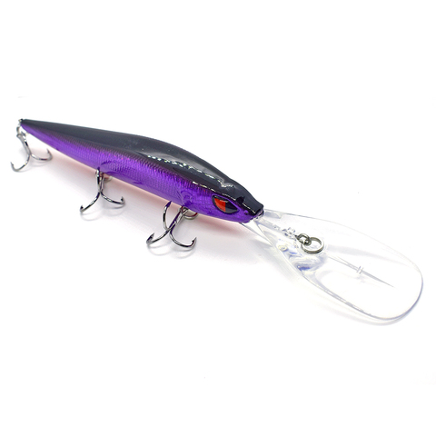 Leurre méné rigide fonctionnant en profondeur à œil moyen, appât artificiel de type Wobbler, Jerkbait, 11cm/16g ► Photo 1/6