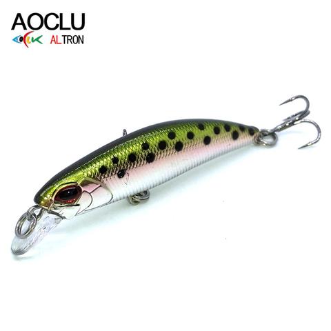 AOCLU – leurre méné rigide coulant avec wobbler Jerkbait, appât artificiel idéal pour la pêche au bar en eau salée douce, 6 couleurs, 5.4g ► Photo 1/6