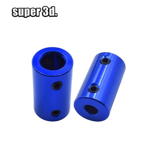Pièces d'imprimante 3D en alliage d'aluminium, coupleur d'arbre Flexible, alésage bleu 5mm 5mm x 5mm 5mm x 8mm pour moteur pas à pas ► Photo 1/6