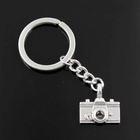 Porte-clés 30mm pour hommes, nouvelle chaîne pour caméra Vintage, pendentif couleur argent, 22x21mm, support métallique ► Photo 1/4