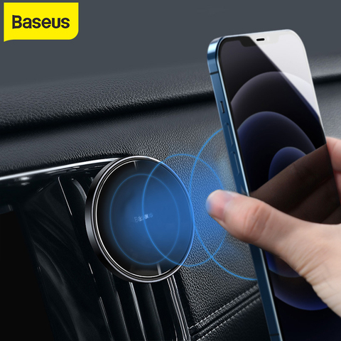 Support magnétique de téléphone de voiture de Baseus pour l'iphone Apple 12 téléphone portable 360 Consoles centrales d'évent de Rotation support automatique de bâti de support ► Photo 1/1